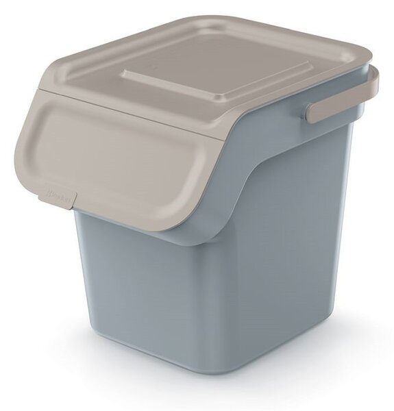 Prosperplast Sada 4 odpadkových košů KADDI s filtrem 4 x 20 L světle šedá