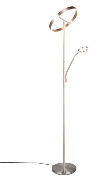 TRIO 449510207 WILLIS stojací lampa V1800mm SMD LED 39W/4600lm, 5,5W/550lm 2700+3200+4000K nikl matný