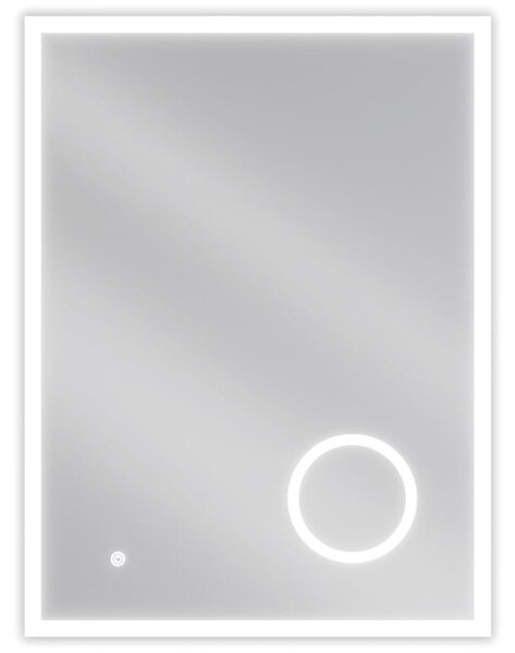 Mexen Kala osvětlené koupelnové zrcadlo s kosmetickým zrcátkem 60 x 80 cm, LED 6000K, anti-fog - 9820-060-080-611-00