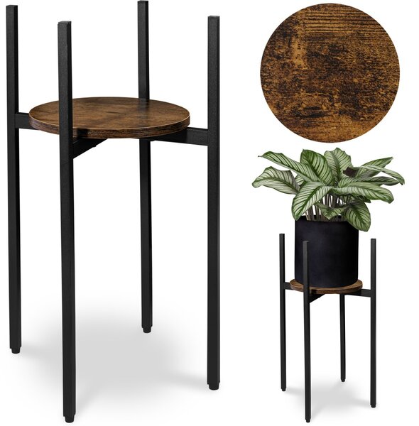 TZB Stojan na květiny TORRE RUSTIC 60 cm hnědý/černý