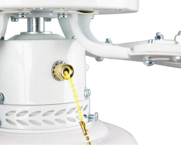 Trio R66592031 HAMMERFEST - Stropní ventilátor s osvětlením v dekoru dřeva nebo bílé barvě, 1 x E27, Ø 106,5cm (Ventilátor na strop s tahovými vypínači a zpětným chodem)