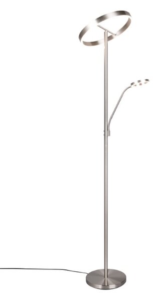 TRIO 449510207 WILLIS stojací lampa V1800mm SMD LED 39W/4600lm, 5,5W/550lm 2700+3200+4000K nikl matný