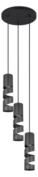 TRIO 364030332 STREAM závěsné svítidlo D280mm 3xGU10 černá matná