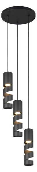 TRIO 364030332 STREAM závěsné svítidlo D280mm 3xGU10 černá matná