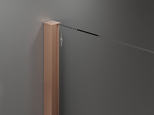 Mexen Velar Duo posuvná sprchová kabina 90 x 90 cm, transparentní, kartáčovaná měď - 871-090-090-02-65