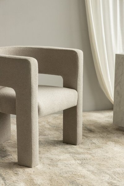 Tmavě béžové designové křeslo ALPAH LOOP Loop 04