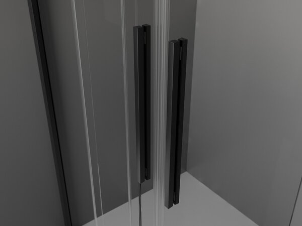 Mexen Velar Duo sprchové dveře posuvné 170 cm, transparentní, černé - 871-170-000-02-70