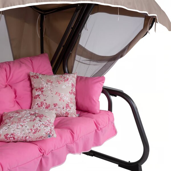 Zahradní houpačka Ravenna Lux s moskytiérou a s bočními stolky D042-23DW PATIO 448640