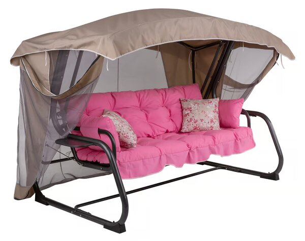 Zahradní houpačka Ravenna Lux s moskytiérou a s bočními stolky D042-23DW PATIO 448640
