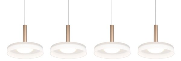 TRIO 354910465 CELESTE závěsné svítidlo SMD LED 4x7,5W/750lm 3000K černá, kávová, switchdimmer