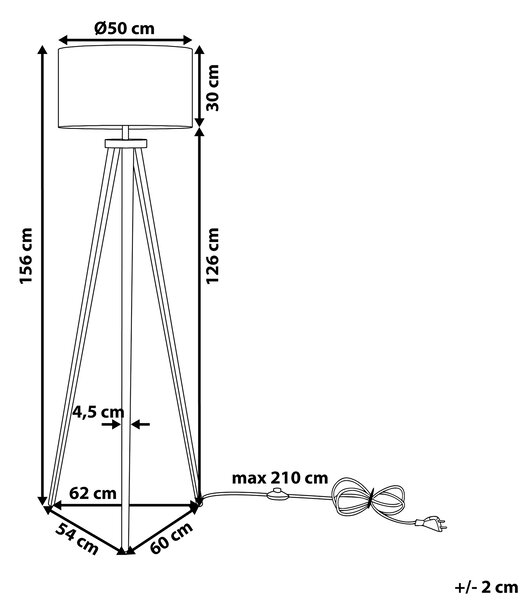 Stojací lampa STILETTO Kov Černá