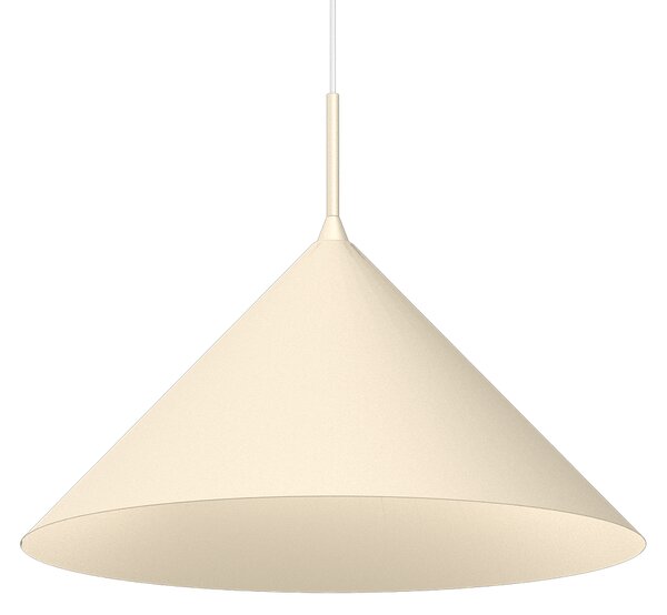 Závěsné svítidlo Visby, 1x krémové kovové stínítko, (fi 46cm), cr