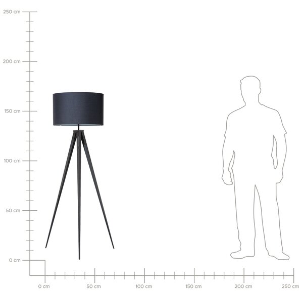 Stojací lampa STILETTO Kov Černá