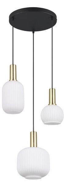 TRIO 319830308 DIVA závěsné svítidlo D300mm 3xE27 mosaz matná, bílá
