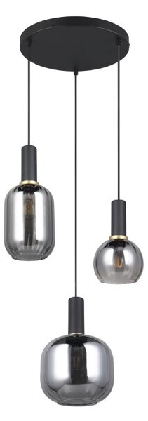 TRIO 319830332 DIVA závěsné svítidlo D300mm 3xE27 černá matná