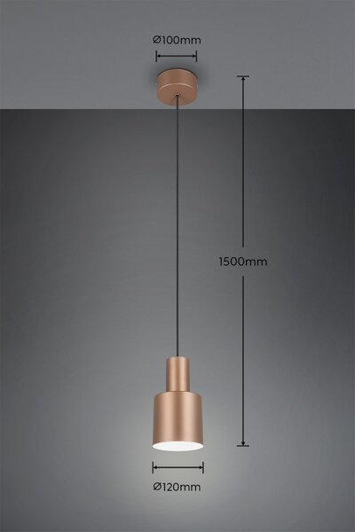 TRIO 319400165 AGUDO závěsné svítidlo D120mm 1xE27 kávová
