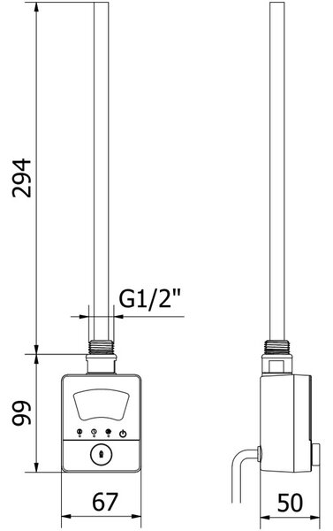 Mexen FA-BG8 elektrické topné těleso 300 W, bílá - W957-0300-20