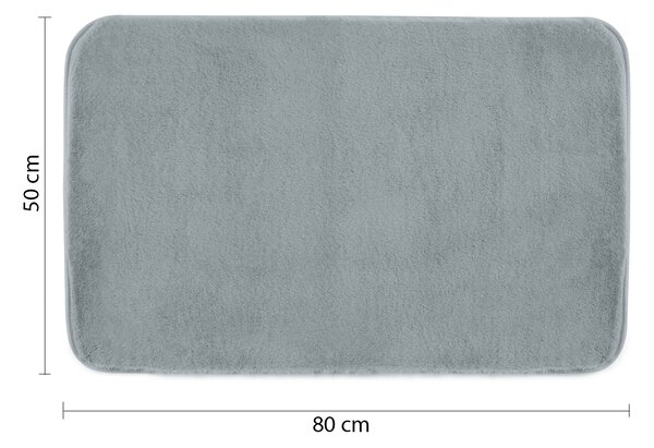 Gedy Gedy, FUZZY koupelnová předložka, 50x80cm, 100% polyester, protiskluz, azzuro, 96FY508062