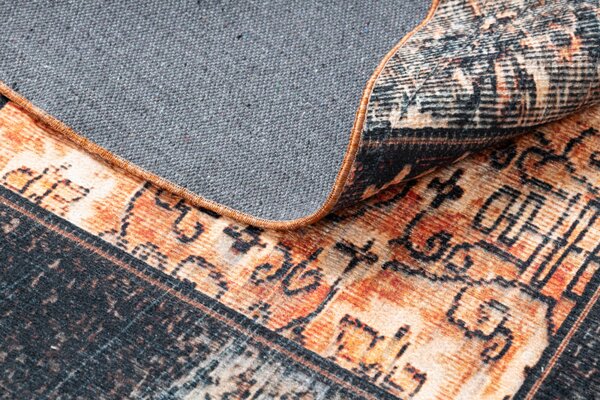 Makro Abra Kulatý koberec ANTIKA Vhodný k praní patchwork moderní hnědý terakota Rozměr: průměr 120 cm