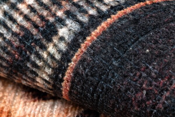 Makro Abra Kulatý koberec ANTIKA Vhodný k praní patchwork moderní hnědý terakota Rozměr: průměr 120 cm