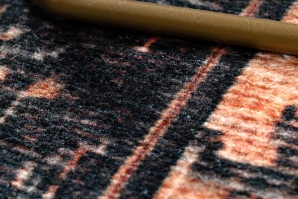 Makro Abra Kulatý koberec ANTIKA Vhodný k praní patchwork moderní hnědý terakota Rozměr: průměr 120 cm