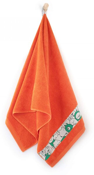 DARRÉ Bavlněný ručník Ufo - oranžová Velikost: ručníček 30 x 50