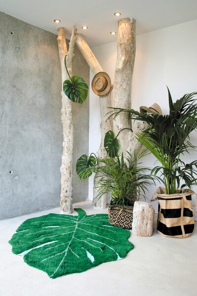 Lorena Canals, Pro zvířata: Pratelný koberec Monstera Leaf, 120x180, zelená, chodba / předsíň