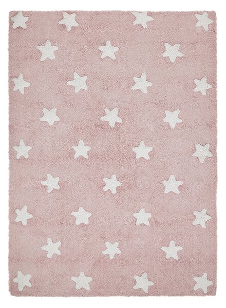 Lorena Canals koberce Bio koberec kusový, ručně tkaný Stars Pink-White - 120x160 cm