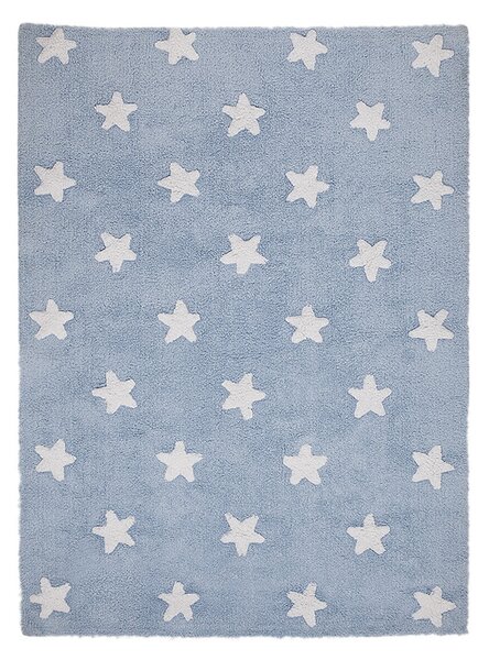 Lorena Canals koberce Přírodní koberec, ručně tkaný Stars Blue-White - 120x160 cm