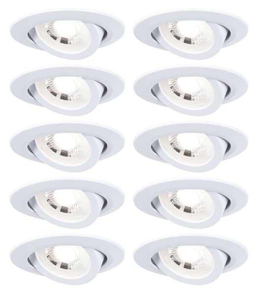 Paulmann 99996 matně chromové bodovky, 10x4,8W LED 3000K, Ø 8,2cm