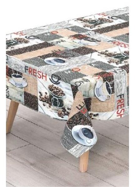 Ubrus PVC 80A, metráž, 20 m x 140 cm, ranní káva, IMPOL TRADE