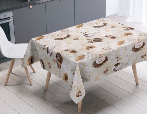 Ubrus PVC 214A, metráž, 20 m x 140 cm, coffee, IMPOL TRADE