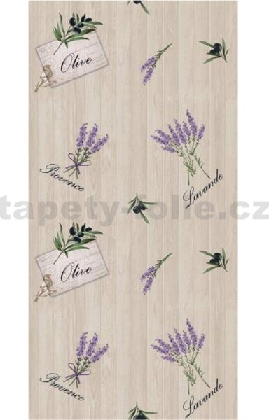 Ubrus PVC 129B, metráž, 20 m x 140 cm, provence, levandule, olivy, IMPOL TRADE