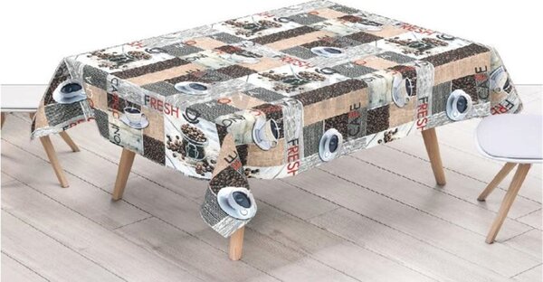 Ubrus PVC 80A, metráž, 20 m x 140 cm, ranní káva, IMPOL TRADE