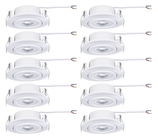 Paulmann 99996 matně chromové bodovky, 10x4,8W LED 3000K, Ø 8,2cm