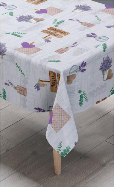 Ubrus PVC 213A, metráž, 20 m x 140 cm, levandule a ginko, IMPOL TRADE