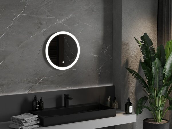 Mexen Oro osvětlené koupelnové zrcadlo, kulaté, 50 cm, LED 6000K, proti zamlžení - 9824-050-050-611-00