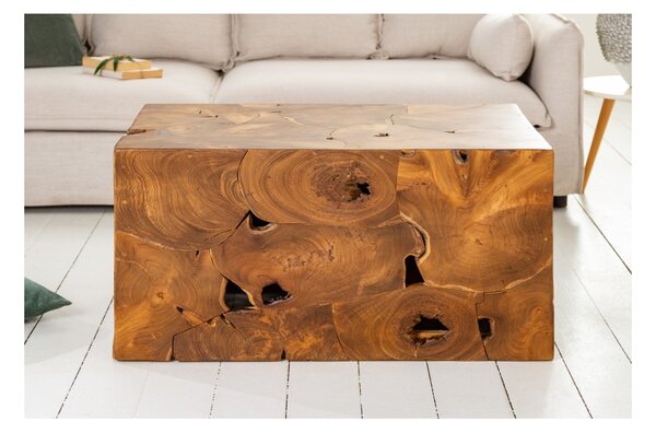 Massive home | Konferenční stolek SQUARE 90 CM masiv teak