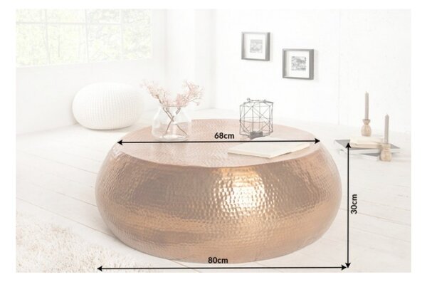 Massive home | Konferenční stolek ORIENT II 80 CM měděný