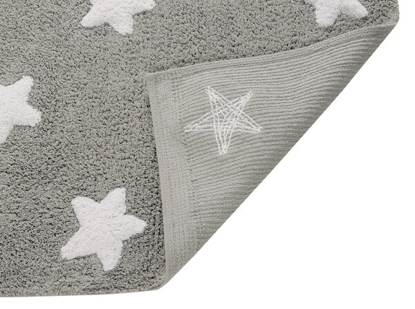 Lorena Canals, Přírodní koberec, ručně tkaný Stars Grey-White, 120x160, šedá, dětský pokoj