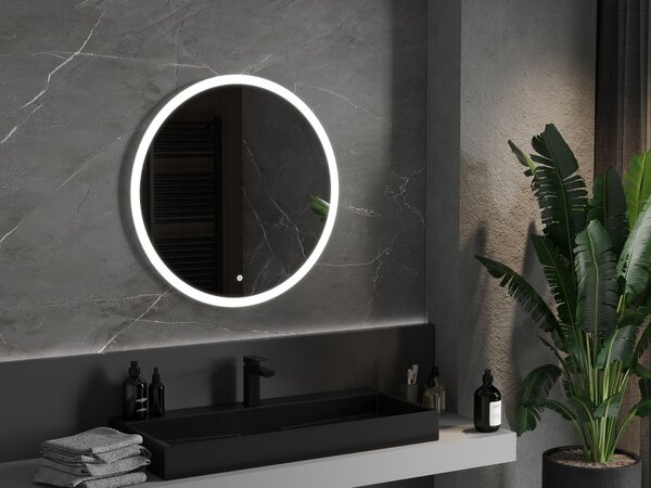 Mexen Oro koupelnové zrcadlo podsvícené, kulaté 80 cm, LED 6000K, proti zamlžování - 9824-080-080-611-00