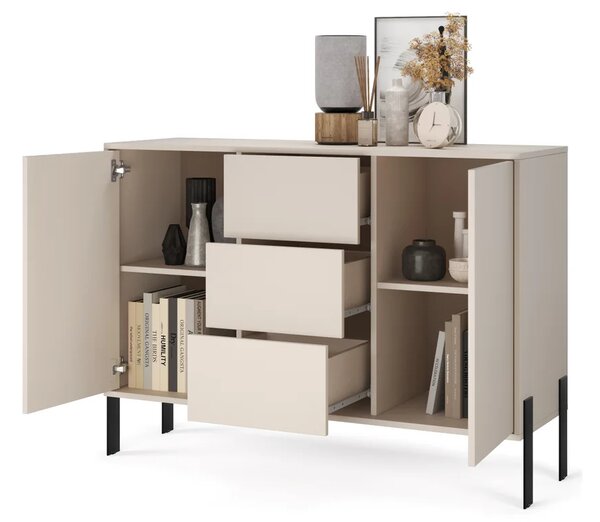 Designová kombinovaná komoda DAFTIS - kašmír