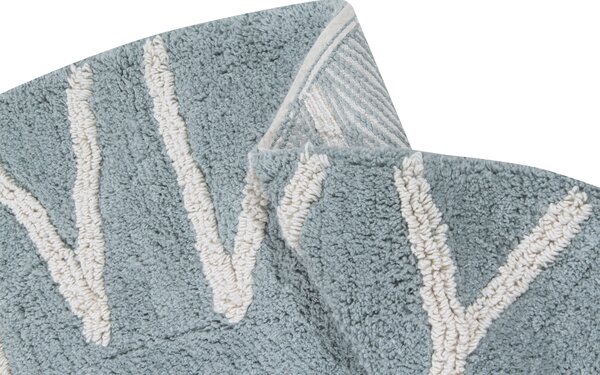 Lorena Canals, Přírodní koberec, ručně tkaný Round ABC Vintage Blue-Natural, 150x150 (průměr) kruh, modrá, dětský pokoj