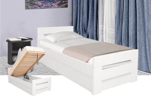 Postel z masivu K2 BOX 90 - buk Buk natural