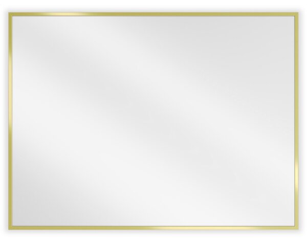 Mexen Loft obdélníkové koupelnové zrcadlo 80 x 60 cm, zlatý rám - 9852-080-060-000-50