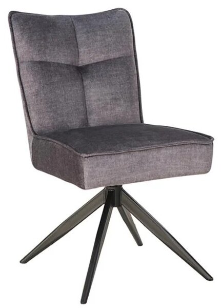 Designová otočná židle Narayan šedý samet