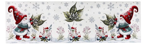 Vánoční gobelínový běhoun na stůl Listový skřítek Chenille IT033 Barva Vícebarevná Rozměry 40x130 cm