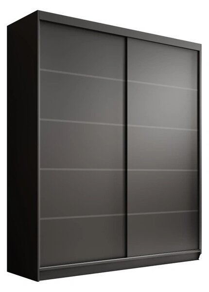 Policová šatní skříň 180 cm PINA - černá