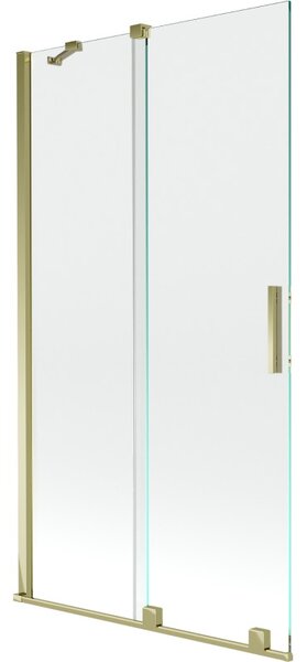 Mexen Velar 2křídlová shrnovací vanová zástěna 100 x 150 cm, transparentní, zlatá - 896-100-000-01-50