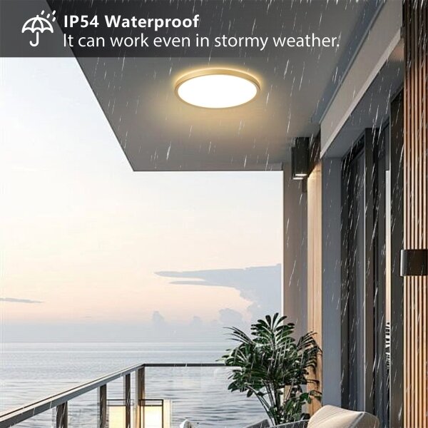 Brilagi - LED Koupelnové svítidlo ULTRA SLIM LED/24W/230V pr. 42 cm zlatá IP54